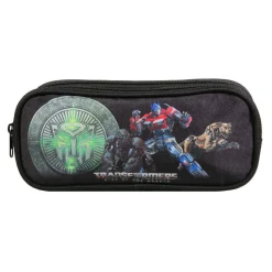 BAGTROTTER Trousse scolaire 2 compartiments Transformers Noir