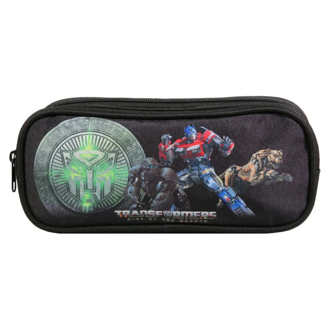 BAGTROTTER Trousse scolaire 2 compartiments Transformers Noir
