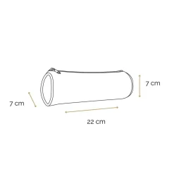 BAGTROTTER Trousse scolaire ronde Poivre Blanc Rose