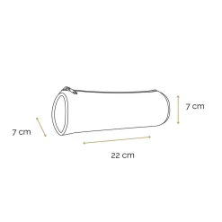 BAGTROTTER Trousse scolaire ronde Phileas Rose Zèbre