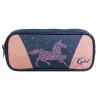 BAGTROTTER Trousse scolaire rectangulaire Cybel Cheval Licorne Bleu