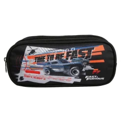 BAGTROTTER Trousse scolaire 2 compartiments Fast And Furious Noir