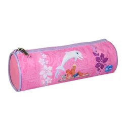 BAGTROTTER Trousse scolaire ronde Oum Le Dauphin Rose