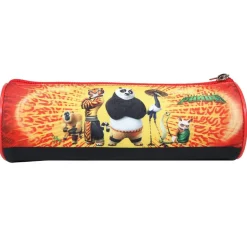 BAGTROTTER Trousse scolaire ronde Kung Fu Panda Rouge