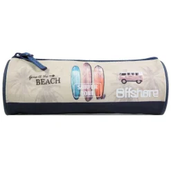 BAGTROTTER Trousse scolaire ronde Offshore Beige Van & Surf