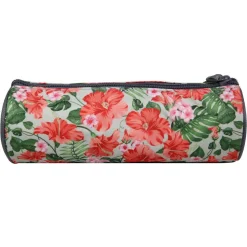 BAGTROTTER Trousse scolaire ronde Offshore Gris Fleurs