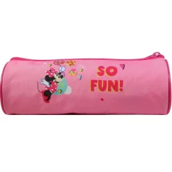 BAGTROTTER Trousse scolaire ronde Disney Minnie Rose Fun