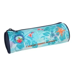 BAGTROTTER Trousse scolaire ronde Koh Lanta Turquoise