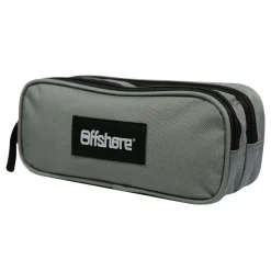 BAGTROTTER Trousse scolaire 2 compartiments Offshore Grise