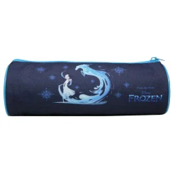 BAGTROTTER Trousse scolaire ronde La Reine Des Neiges / Frozen Bleue Cheval