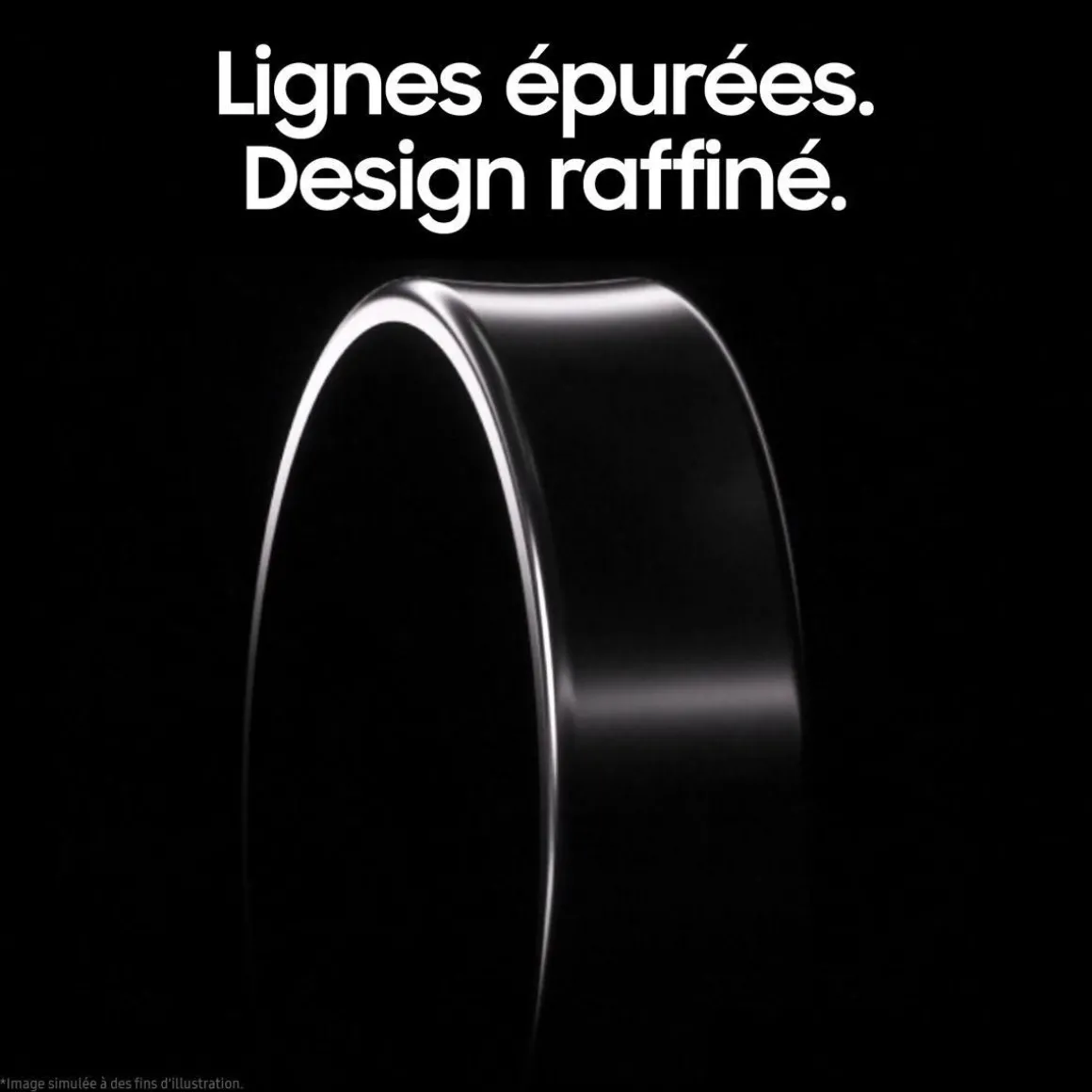 Bagues connectées Ring taille 7 Noir