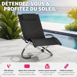 Bain de soleil avec Textilène