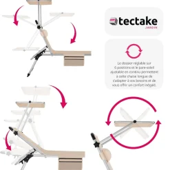 Bain de soleil rembourré, pliable