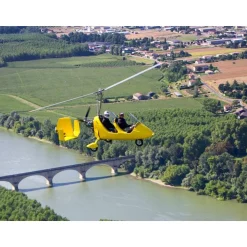 Balade aérienne près de Bordeaux : 45 min de vol en ULM autogire au-dessus de la Garonne - Coffret Cadeau Sport & Aventure