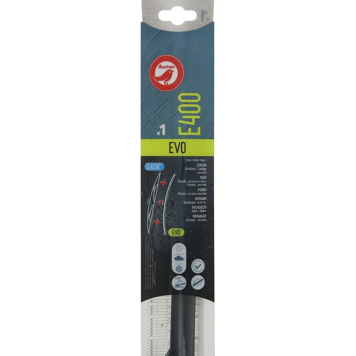 Balai d'essuie-glace EVO E400 40cm pour DACIA FIAT FORD NISSAN PEUGEOT RENAULT
