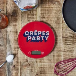 Balance de Cuisine Électronique Chandeleur 19cm Rouge