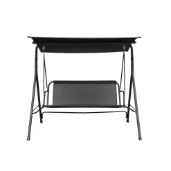 Balancelle de jardin pour deux personnes balancelle structure en acier. assise en textilène avec auvent inclus en polyester 160g/m2