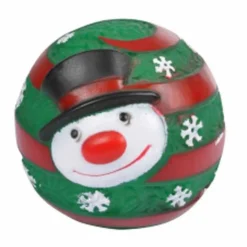 Balle pour Chien Bonhomme de Neige 9cm Vert