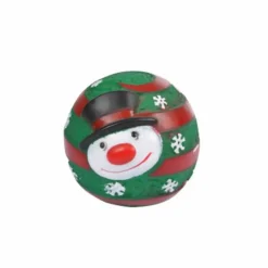 Balle pour Chien Bonhomme de Neige 9cm Vert
