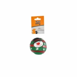 Balle pour Chien Bonhomme de Neige 9cm Vert
