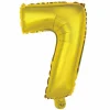Ballon Gonflable Métallisé Chiffre 7 40cm Or