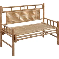 Banc de jardin avec coussin 120 cm Bambou