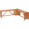 Banc de jardin et jardiniere 117x117x40 cm Bois solide d'acacia