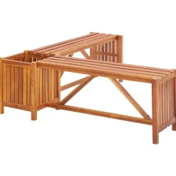 Banc de jardin et jardiniere 117x117x40 cm Bois solide d'acacia