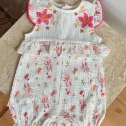 Barboteuse bébé en gaze de coton Fiesta