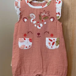 Barboteuse bébé en gaze de coton Mindanao