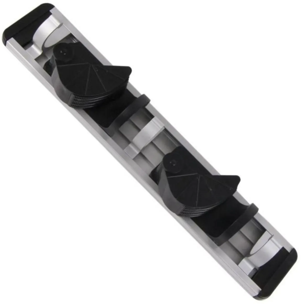 Barre 2 Crochets & 3 Patères Accroche 26cm Gris