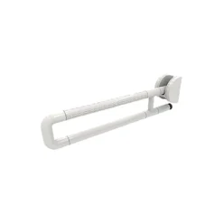 Barre d'appui relevable inox - extérieur polyamide antibactérien blanc