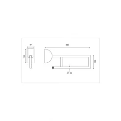 Barre d'appui relevable inox - extérieur polyamide antibactérien blanc