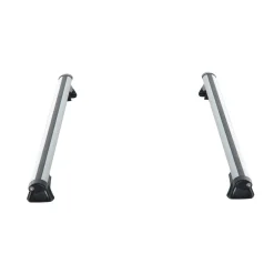 Barres de toit de voiture verrouillables 2 clés fournies dim. 125L x 5,5l x 7H cm aluminium gris noir