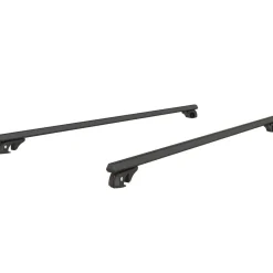 Barres de toit de voiture verrouillables 2 clés fournies dim. 123,5L x 5,5l x 7H cm aluminium noir