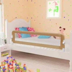 Barriere de lit enfant Taupe 150x42 cm Polyester