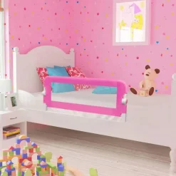 Barriere de lit pour enfants 102x42 cm Rose