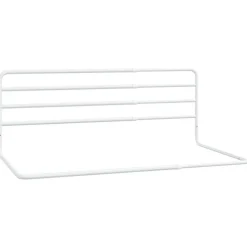 Barriere de securite de lit d'enfant Blanc (76-137)x55 cm Fer