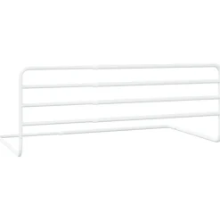 Barriere de securite de lit d'enfant Blanc (76-137)x55 cm Fer