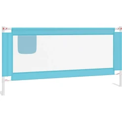 Barriere de securite de lit d'enfant Bleu 190x25 cm Tissu