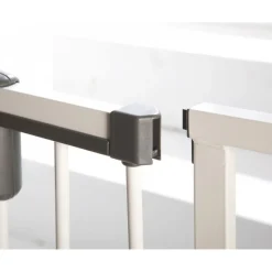 Barrière de porte à pression Easylock Plus métal 80,5 cm - 88,5 cm Blanc/Gris