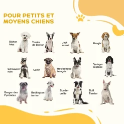 Barrière de sécurité animaux réglable 76-103L cm - porte 2 verrouillages, ouverture 2 sens - acier ABS blanc