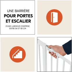 Barrière de sécurité Clear Step? Set 2 +9 cm Blanc
