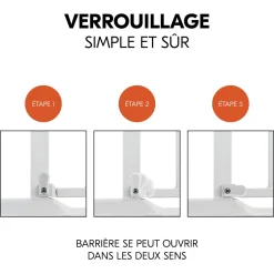 Barrière de sécurité Clear Step? Set 2 +9 cm Blanc