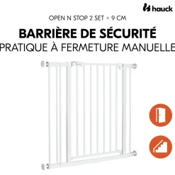 Barrière de sécurité Open N Stop? 2 Set +9 cm Blanc