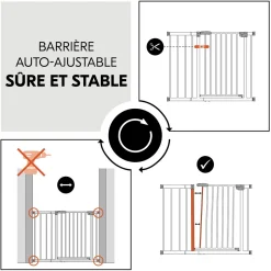 Barrière de sécurité Open N Stop? 2 Set +21 cm Blanc