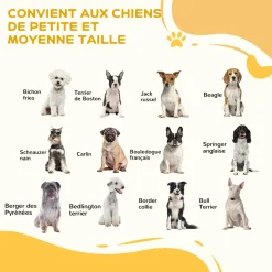 Barrière de sécurité pour animaux autoportante - barrière modulable pliable 4 panneaux - 2 pieds support - acier noir bois blanc