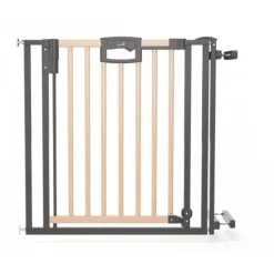 Barrière d'escalier à pression Easylock Plus bois/métal 84,5 cm - 92,5 cm Nature