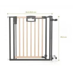 Barrière d'escalier à pression Easylock Plus bois/métal 84,5 cm - 92,5 cm Nature