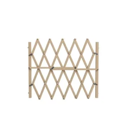 Barrière Press'fix à pression extensible en bois brut - 65-104 x H.83 cm
